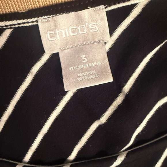 Chico’s size 3 (16/18) Women’s Black and White Striped Dress - Picture 8 of 10